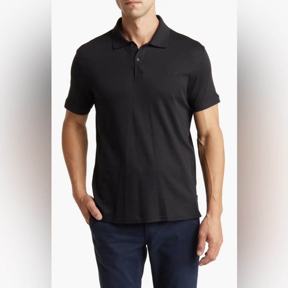 Calvin Klein Men’s Liquid Touch Interlock Cotton Polo Shirt